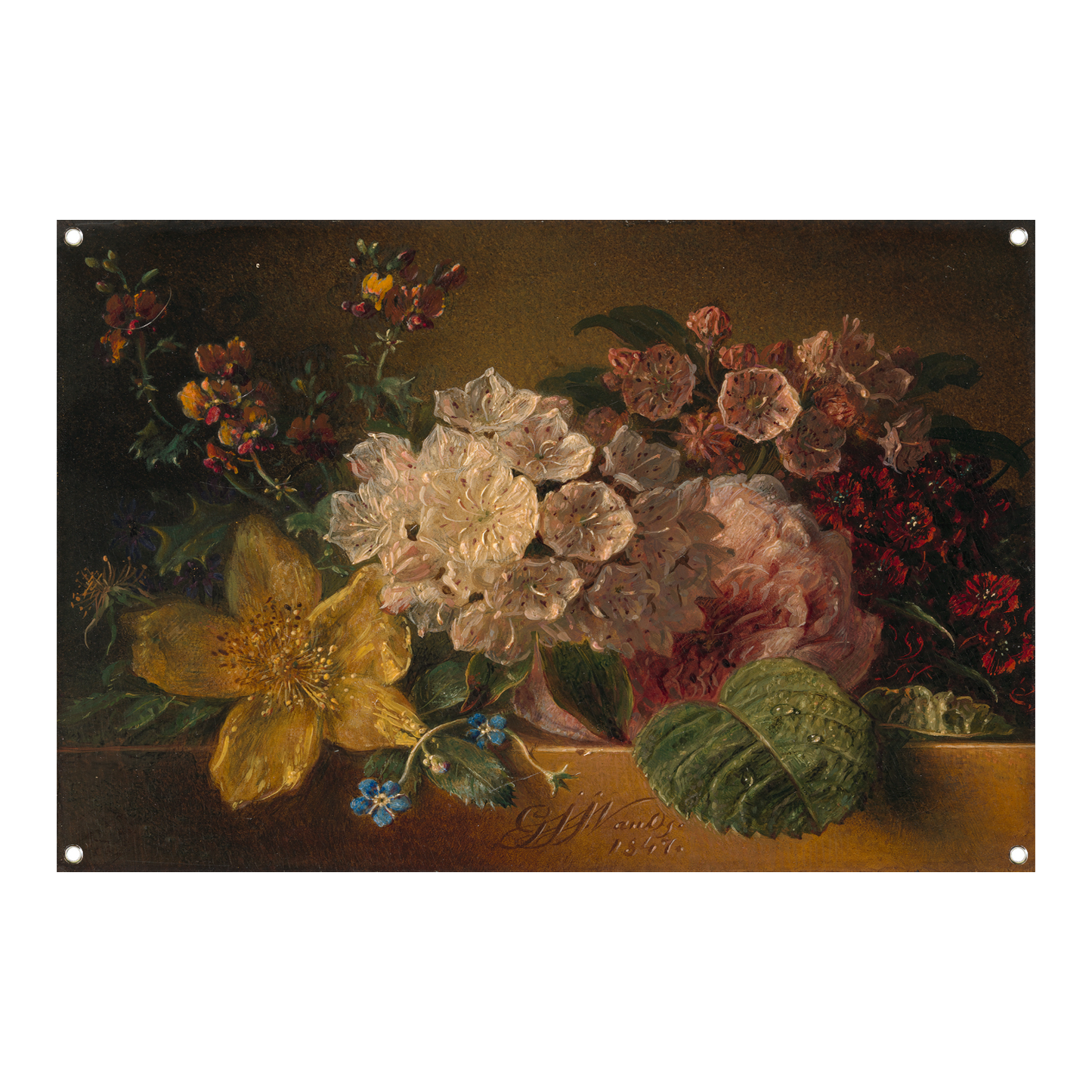 Stilleven met bloemen - Georgius Jacobus Johannes van Os tuinposter