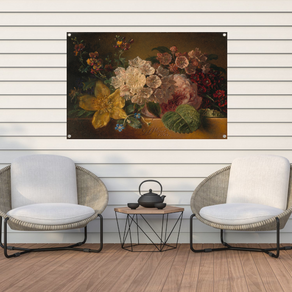Stilleven met bloemen - Georgius Jacobus Johannes van Os tuinposter