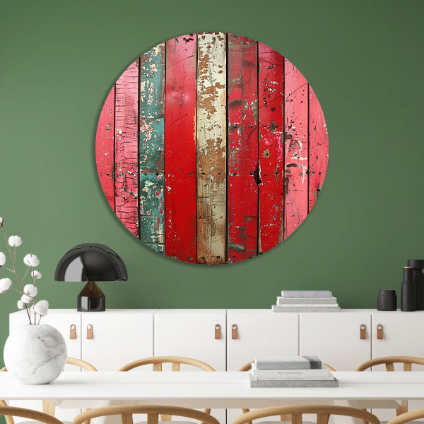 Abstract met Verweerde Houten Planken forex muurcirkel