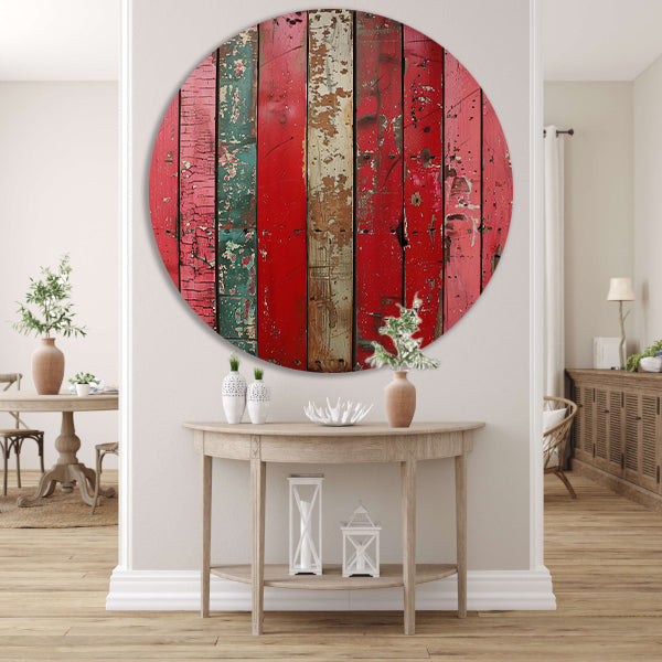 Abstract met Verweerde Houten Planken forex muurcirkel