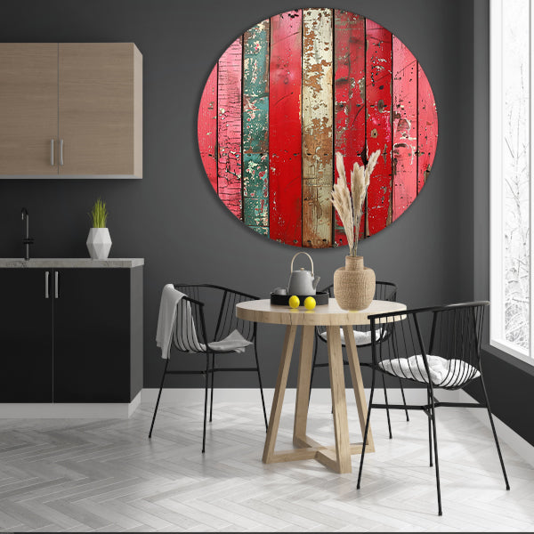 Abstract met Verweerde Houten Planken forex muurcirkel
