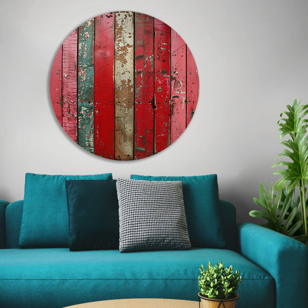 Abstract met Verweerde Houten Planken forex muurcirkel