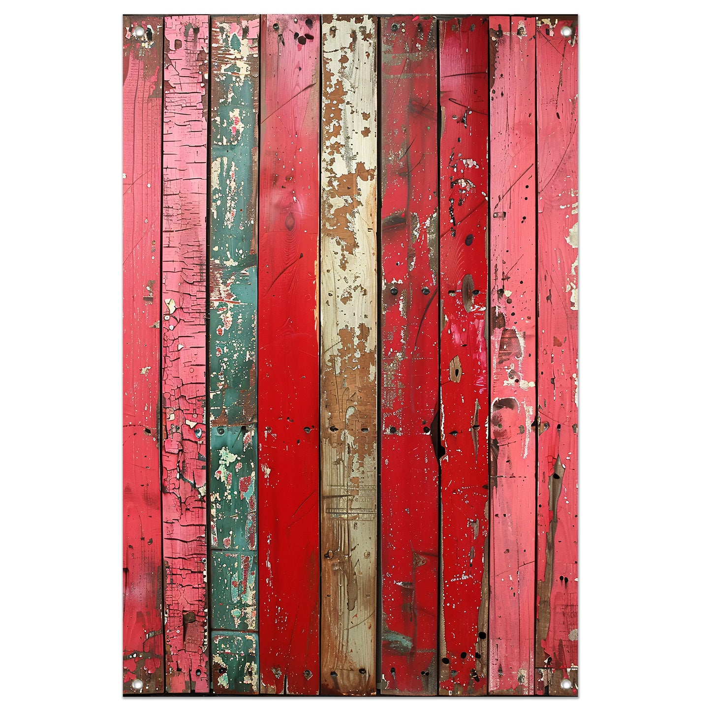 Abstract met Verweerde Houten Planken tuinposter