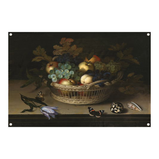 Stilleven met fruitmand - Balthasar van der Ast tuinposter