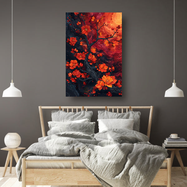 Kosmische Bloesemboom Kunstwerk poster