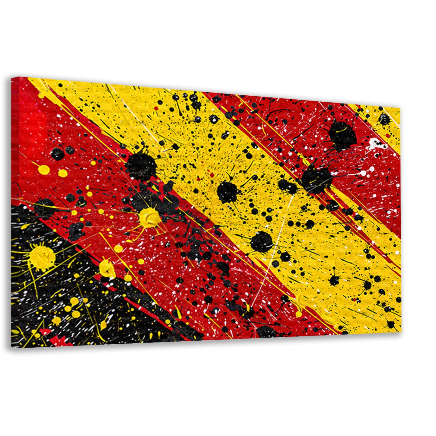 Abstracte dynamische kunst met kleurrijke spetters canvas
