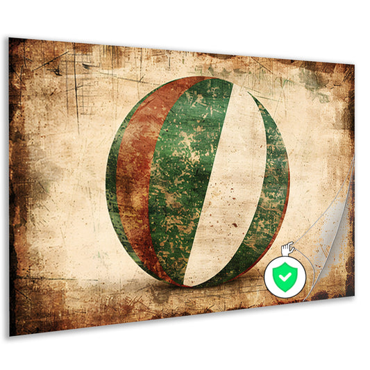 Groen op wit: Abstracte compositie poster