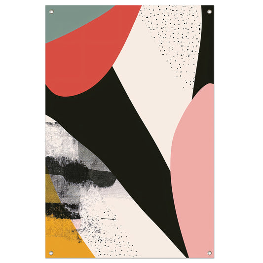 Abstract Vormen in Levendige Kleuren tuinposter