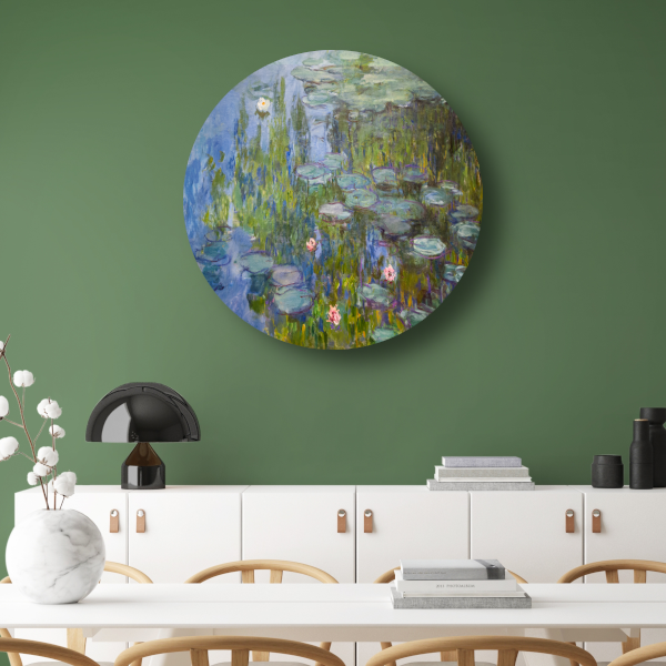 Waterlelies - Claude Monet aluminium muurcirkel