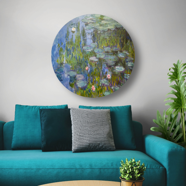 Waterlelies - Claude Monet aluminium muurcirkel