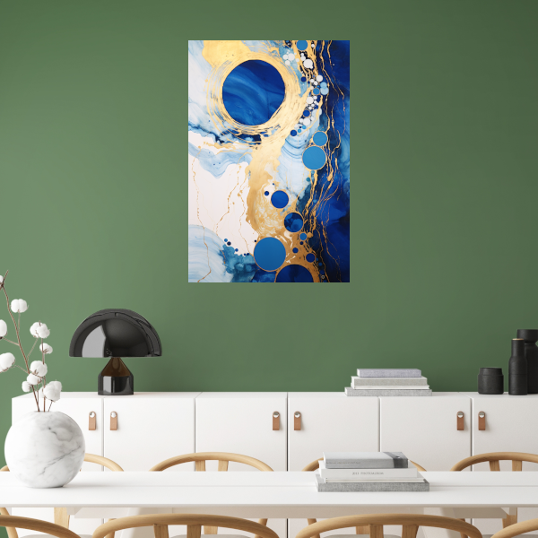 Dans van Blauw en Gouden Cirkels poster