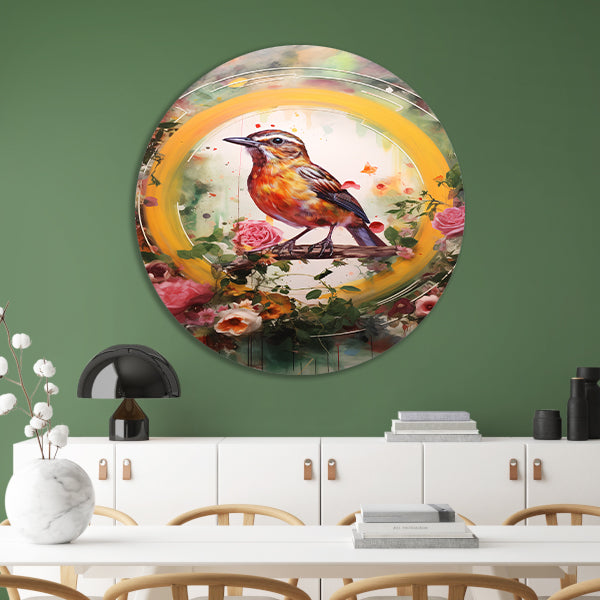 Minimalistische vogel in cirkel forex muurcirkel