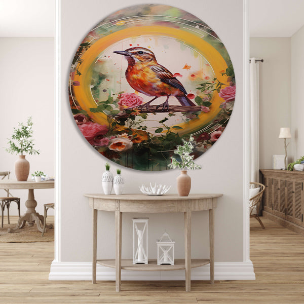 Minimalistische vogel in cirkel forex muurcirkel