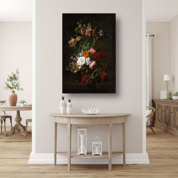 Vaas met bloemen - Rachel Ruysch poster