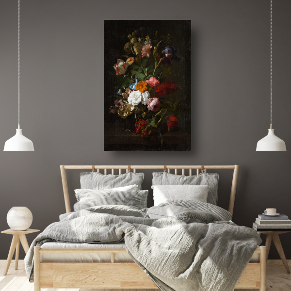Vaas met bloemen - Rachel Ruysch poster