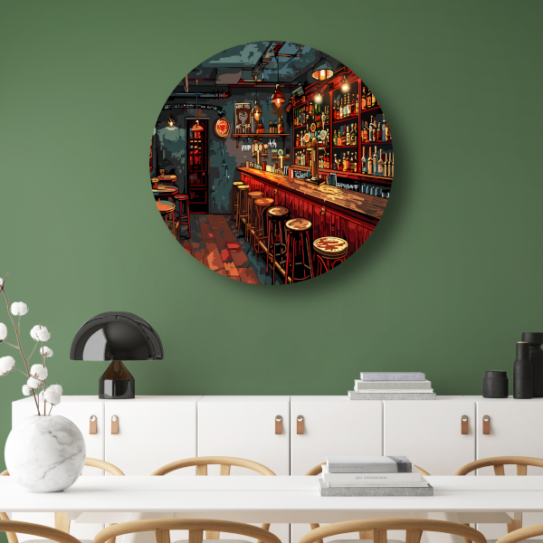 Minimalistische Stilleven met Flessen forex muurcirkel