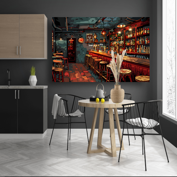 Minimalistische Stilleven met Flessen poster