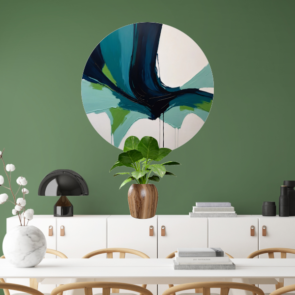 Harmonische Stroom van Moderne Abstractie forex muurcirkel