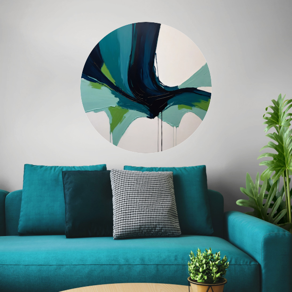 Harmonische Stroom van Moderne Abstractie forex muurcirkel