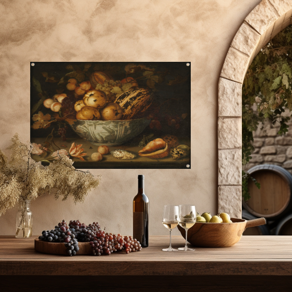 Stilleven van fruit - Balthasar van der Ast tuinposter