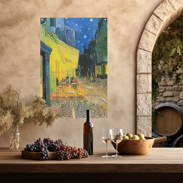 Caféterras bij nacht - Vincent van Gogh tuinposter