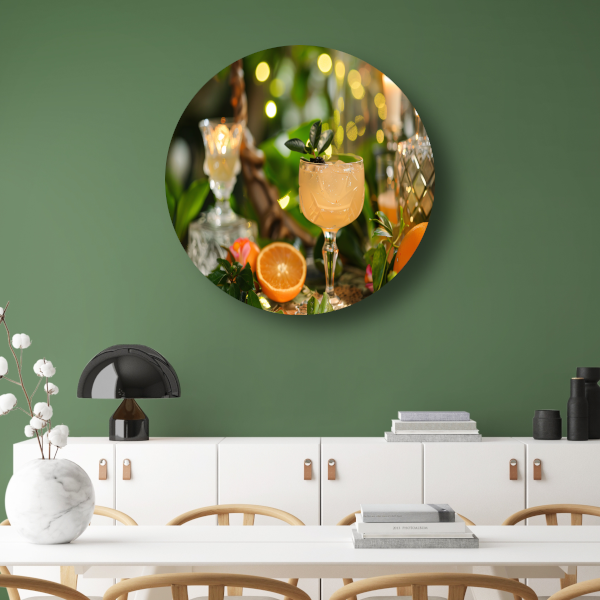 Minimalistisch Martini Stilleven forex muurcirkel