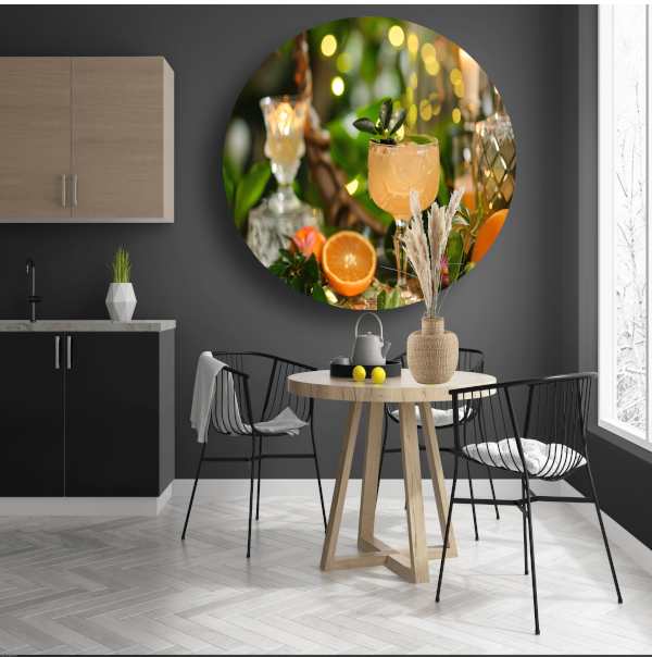 Minimalistisch Martini Stilleven forex muurcirkel