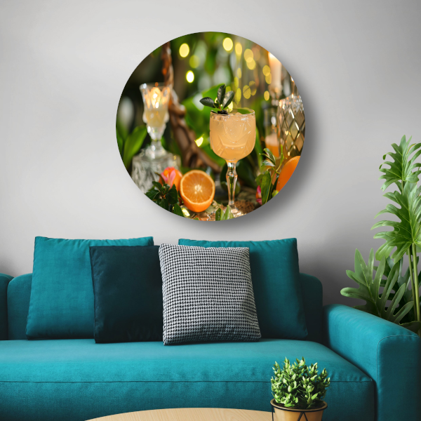 Minimalistisch Martini Stilleven forex muurcirkel