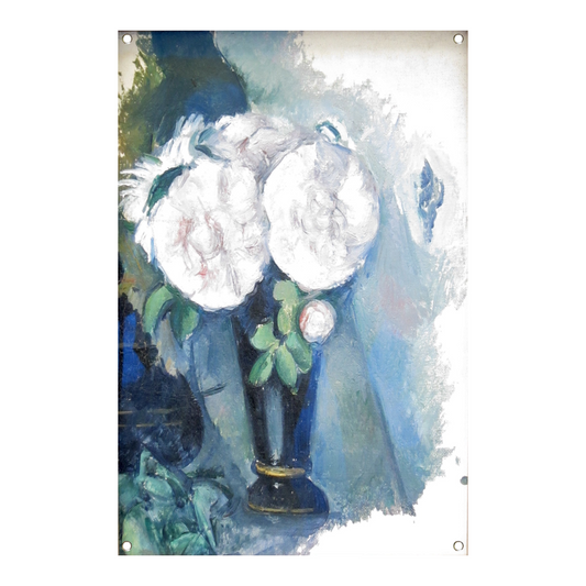 Bloemen in een blauwe vaas - Paul Cézanne tuinposter