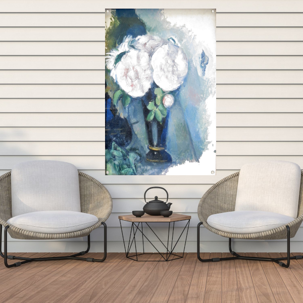 Bloemen in een blauwe vaas - Paul Cézanne tuinposter