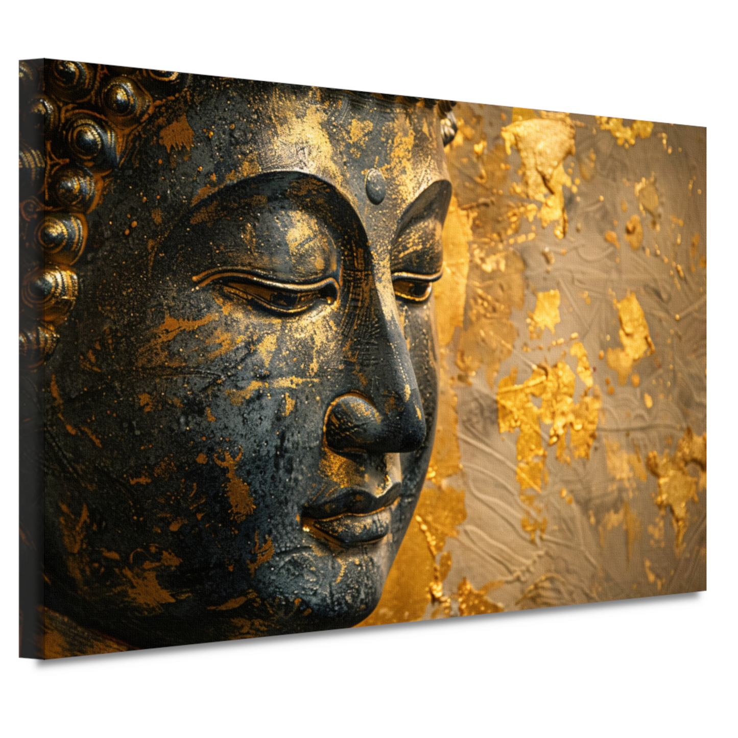 Boeddha Portret met Vergulde Versieringen canvas