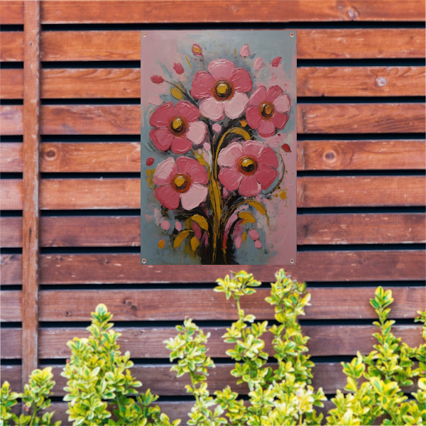 Bloeiende Schoonheid in Moderne Impressionisme tuinposter