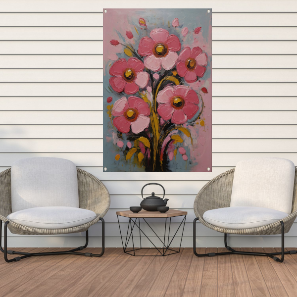 Bloeiende Schoonheid in Moderne Impressionisme tuinposter
