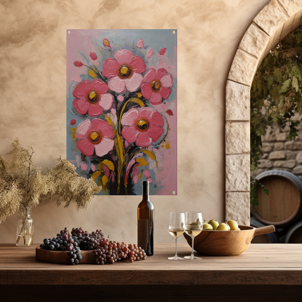 Bloeiende Schoonheid in Moderne Impressionisme tuinposter
