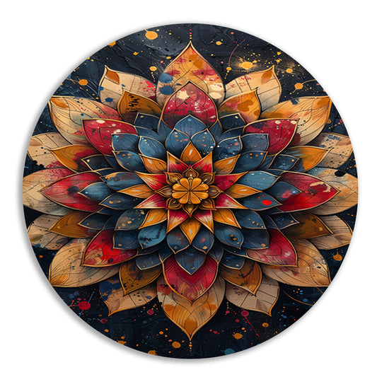 Abstract Bloem in Explosie van Kleuren forex muurcirkel