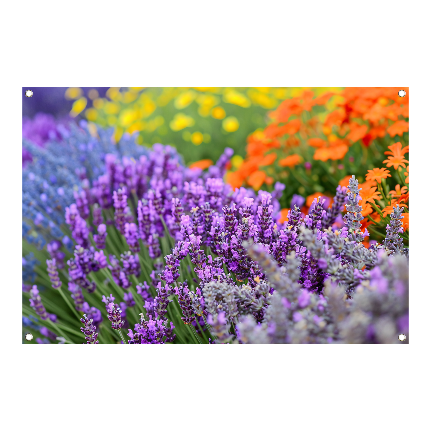 Impressionistische bloemenpracht tuinposter
