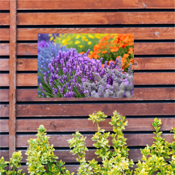 Impressionistische bloemenpracht tuinposter