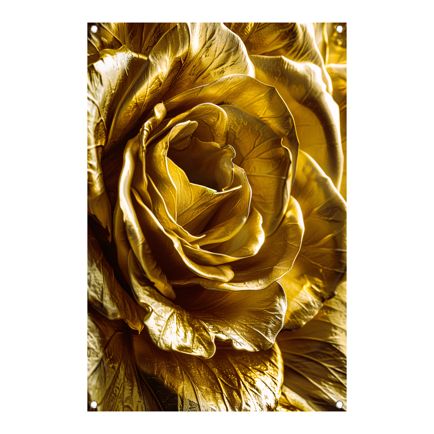 Gouden Gloed van Gedetailleerde Bloemblaadjes tuinposter