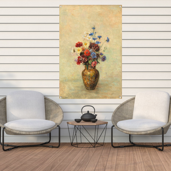 Bloemen in een vaas - Odilon Redon tuinposter