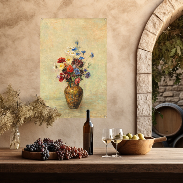 Bloemen in een vaas - Odilon Redon tuinposter