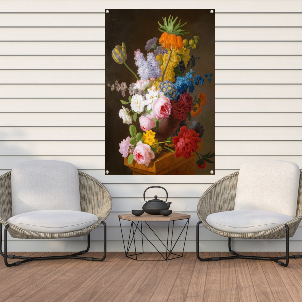 Weelderig bloemstilleven - Pieter Faes tuinposter