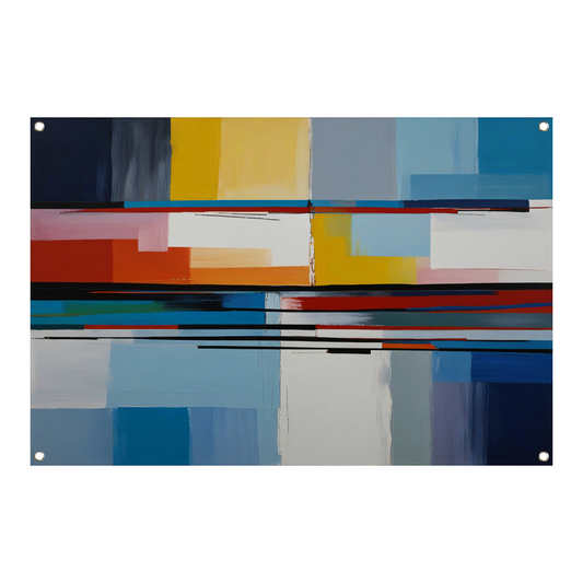 Abstracte Rivier van Kleur in Moderne Stijl tuinposter