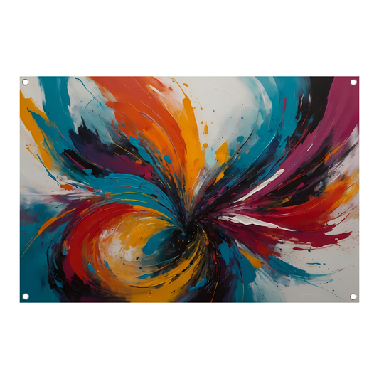Dynamische Dans van Abstracte Kleuren tuinposter