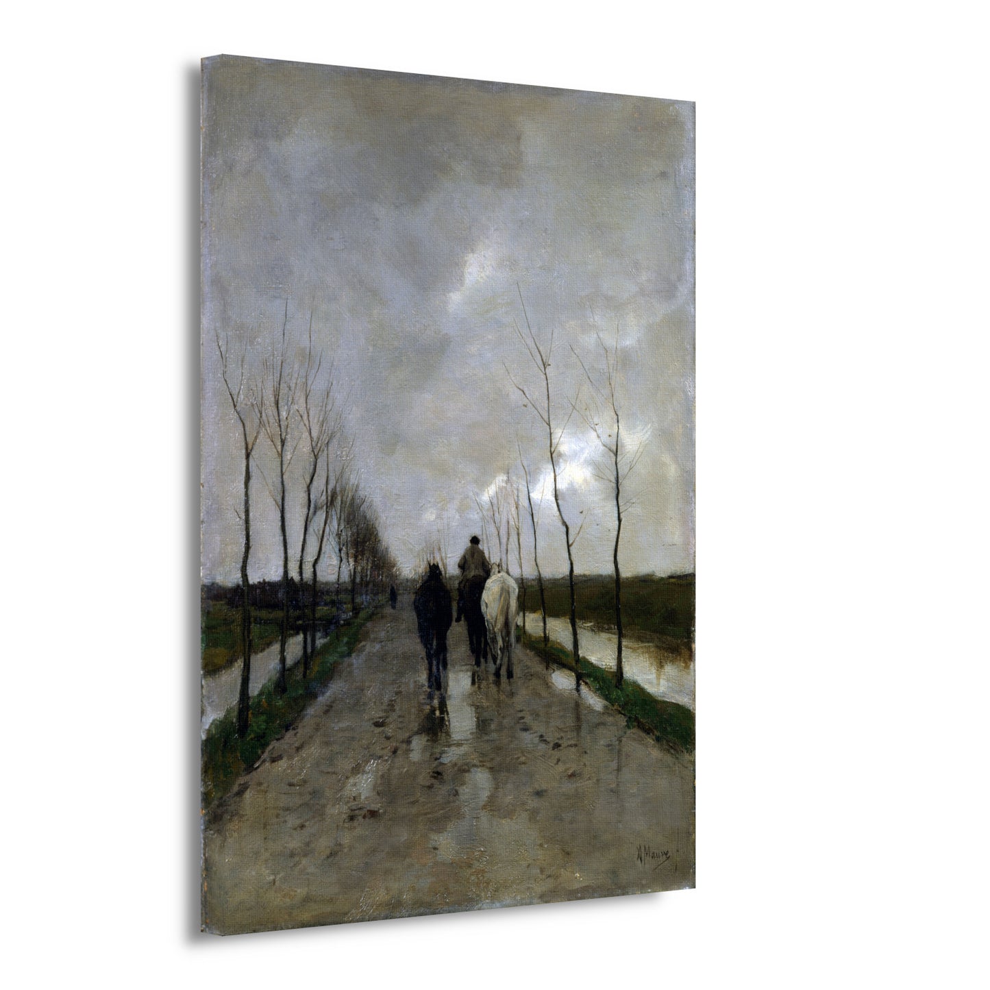 Langs de waterkant - Anton Mauve canvas