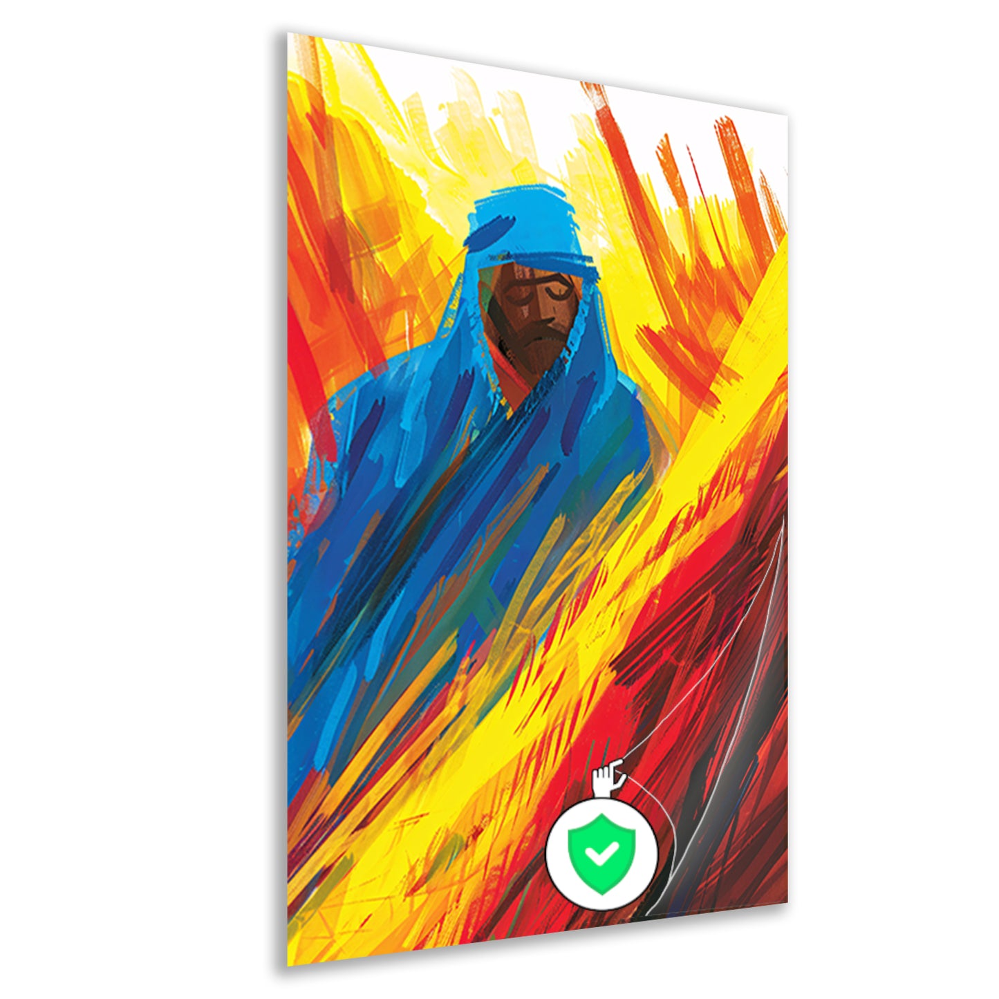 Abstracte Expressie van de Vurige Ziel poster