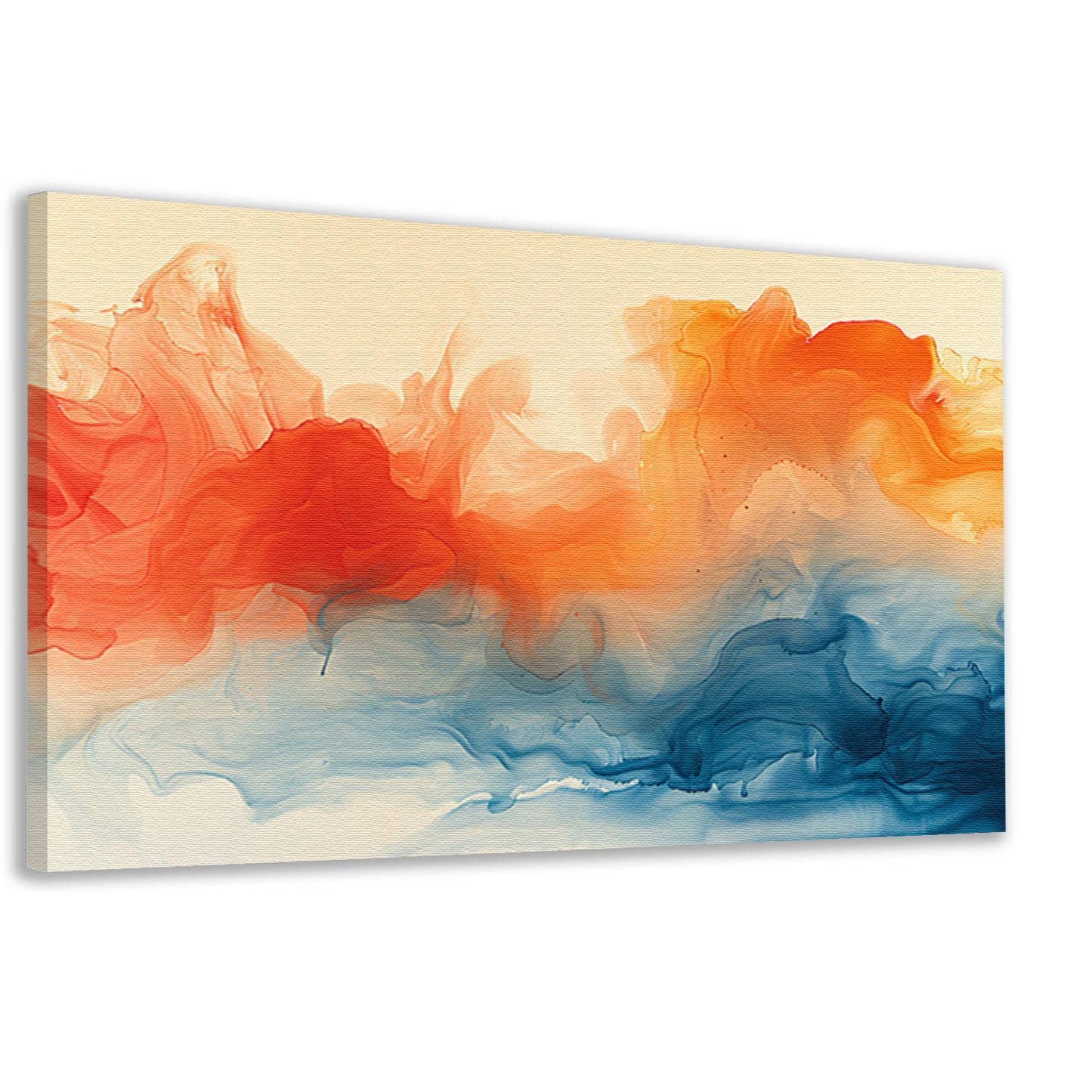 Abstract kunstwerk met levendige kleurencombinatie canvas