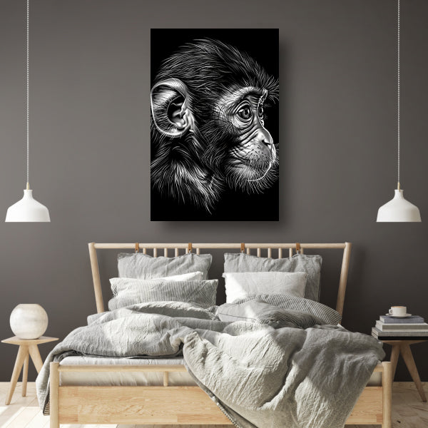 Jonge Aap Met Doordringende Blik poster