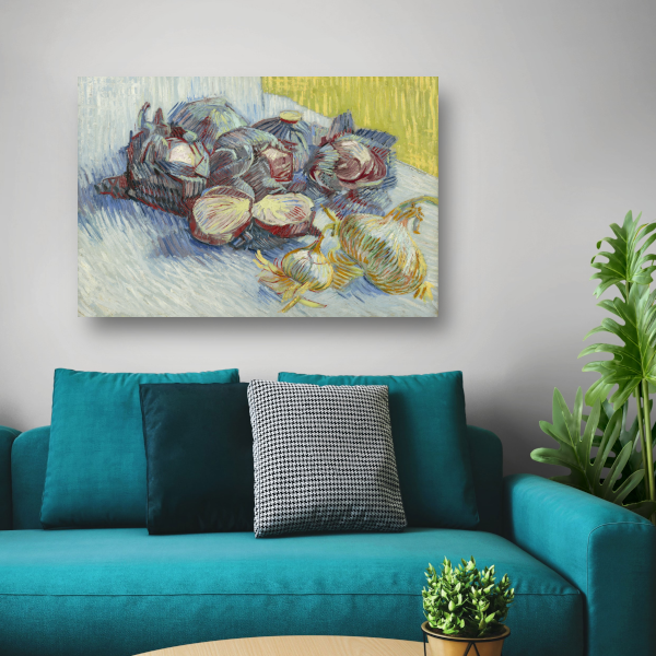 Rode kool en uien - Vincent van Gogh acrylglas