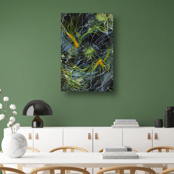 Abstracte Explosie van Kleur en Licht acrylglas