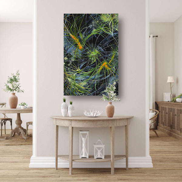 Abstracte Explosie van Kleur en Licht acrylglas